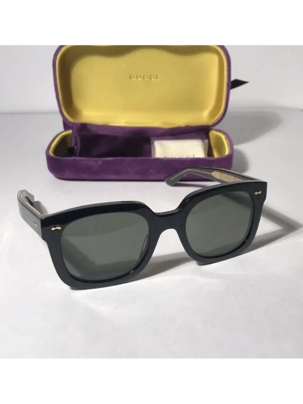 New Authentic Gucci GG0912S 001 Black Square Sunglasses with Case